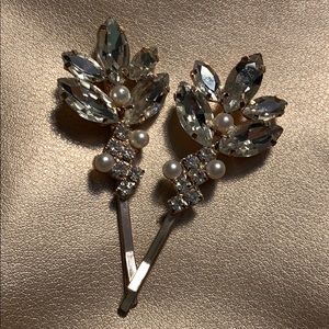 Two rose gold hair clips used only once